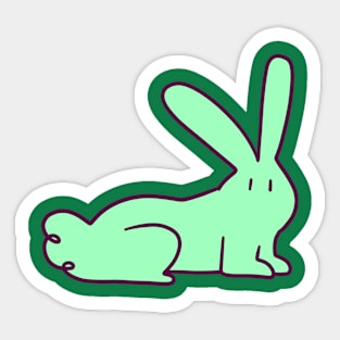 Green Bunny Sticker